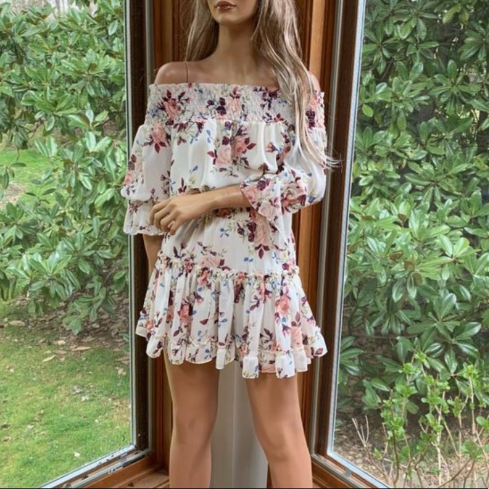 MISA darla off the shoulder mini dress M
